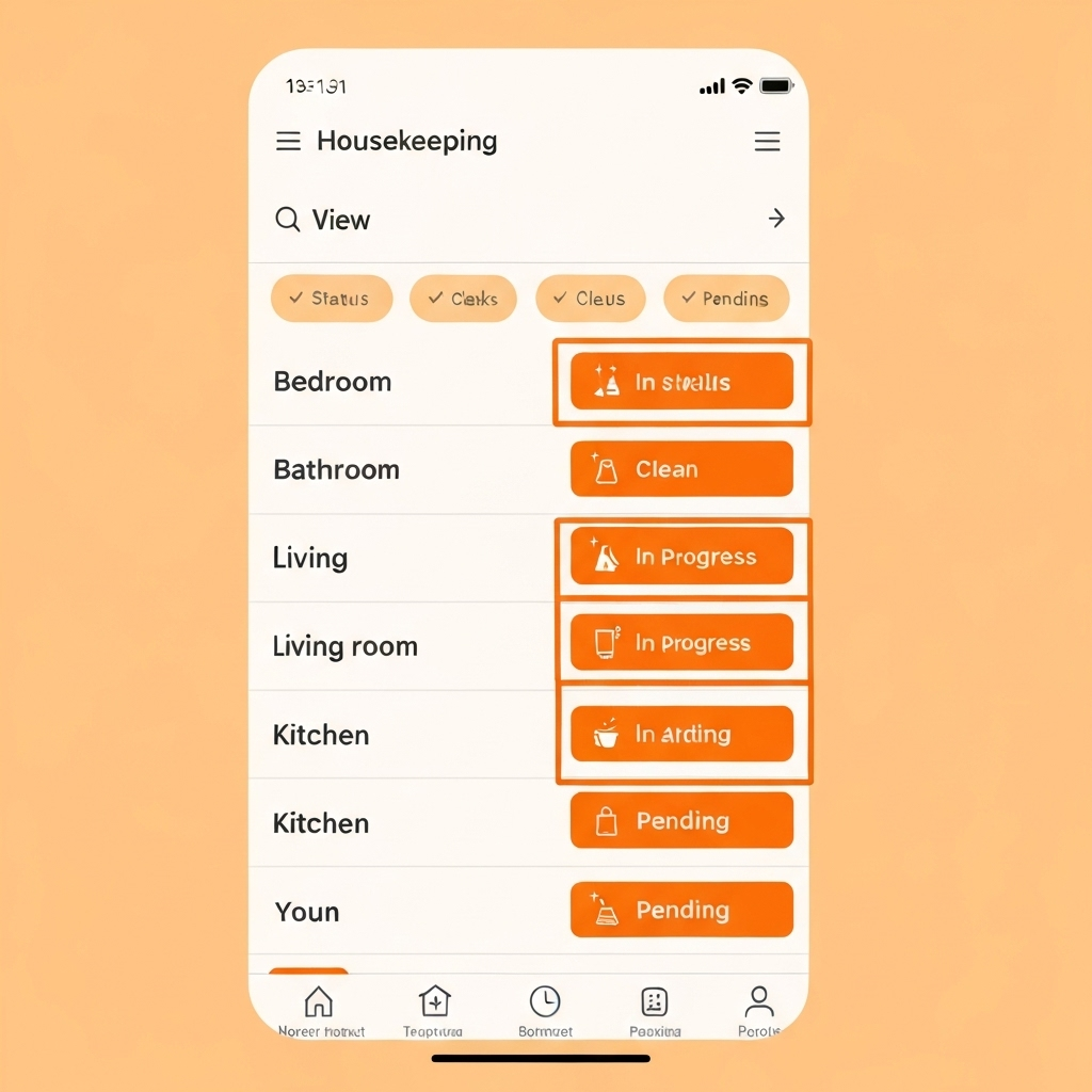 SunPMS housekeeping mobile workflow