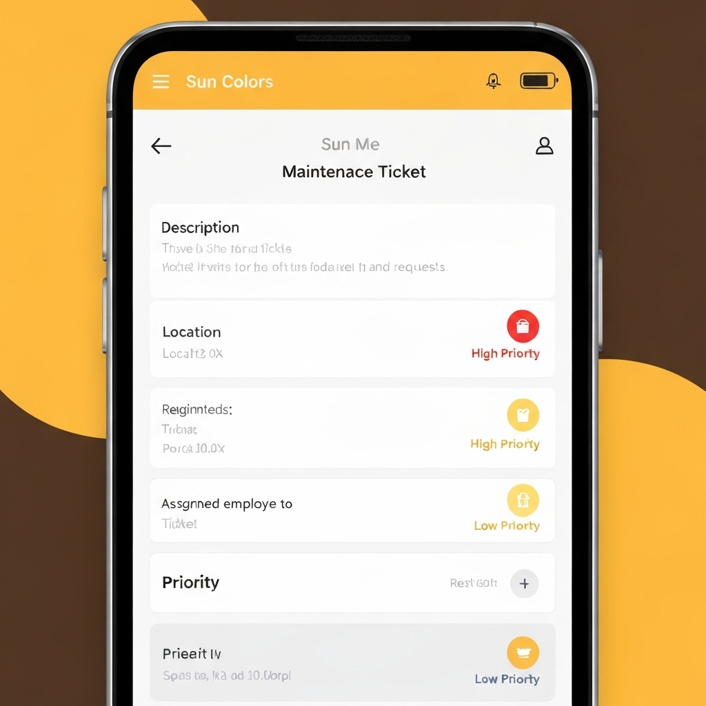 SunPMS maintenance mobile workflow